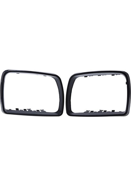 1 Çift Araba Siyah Dikiz Aynası Kapağı Yan Ayna Çerçevesi Değiştirme ile UYUMLU-E53 X5 2000-2006 (Yurt Dışından)
