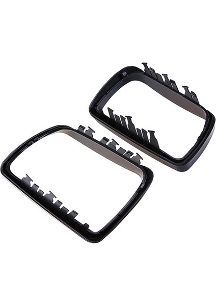 1 Çift Araba Siyah Dikiz Aynası Kapağı Yan Ayna Çerçevesi Değiştirme ile UYUMLU-E53 X5 2000-2006 (Yurt Dışından) modelleri