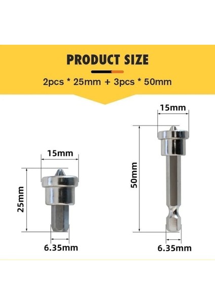5 Adet Manyetik Konumlandırma Tornavida Uçları 6.35MM Kaymaz Manyetik Halka Tornavida Konumlandırma Manyetik Halka (50MM) (Yurt Dışından) indirimleri
