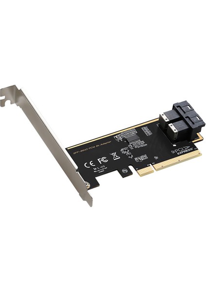 Pcıe Adaptör Kartı Pcıe X8 - Çift Bağlantı Noktalı U2 SFF8639 Arayüzü Nvme Katı Hal Sürücü Adaptör Kartı (Yurt Dışından)