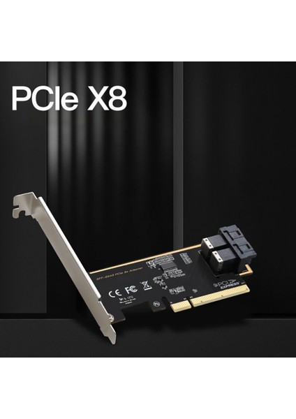 Pcıe Adaptör Kartı Pcıe X8 - Çift Bağlantı Noktalı U2 SFF8639 Arayüzü Nvme Katı Hal Sürücü Adaptör Kartı (Yurt Dışından)
