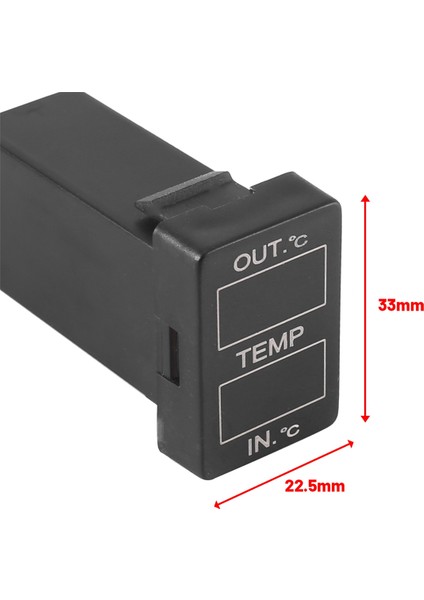 Araç Içi ve Dış Sıcaklık Göstergesi Yaris 33X22.5MM ile Uyumlu Çift Sıcaklık Sensörü (Yurt Dışından)