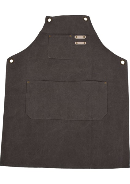 Derin Gri Berber Kanvas Aşçı Önlüğü Barista Barmen Şef Kuaförlük Önlüğü Catering Üniforma Iş Elbisesi Anti-Kirli Tulum (Yurt Dışından) indirimleri