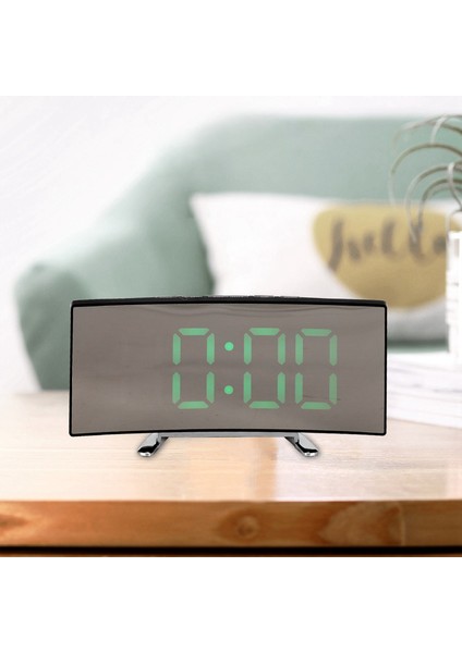 3x Dijital Çalar Saat, Çocuk Yatak Odası Için 7 Inç Kavisli Kısılabilir LED Ekran Dijital Saat, Büyük Sayı Saat, USB Bağlantı Noktası (Yurt Dışından)