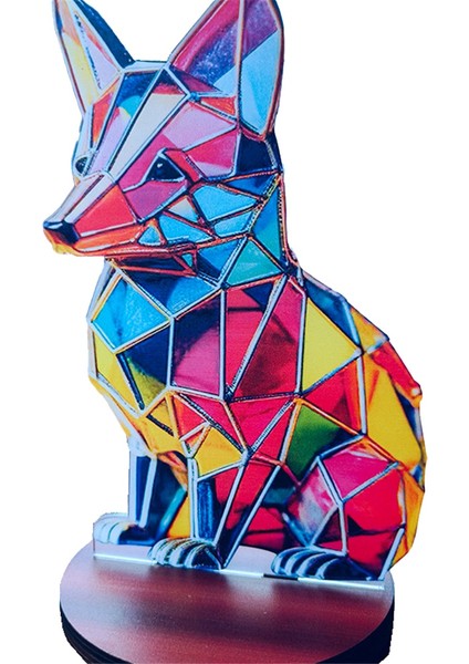 Декоративные Подарки,masaüstü Süsleme Çift Taraflı Çok Renkli Stil Ev Dekorasyonu, Tilki (Yurt Dışından)