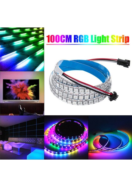 2x WS2812B 5050SMD 144 Dahili Rgb Ic Bireysel Adreslenebilir Dc ile LED Işık Şeridi (Yurt Dışından)