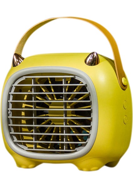 Soğutma Klima Masaüstü USB Mini Taşınabilir Yurt Dilsiz Ofis Şarjı Soğutma Suyu Fanı Sarı (Yurt Dışından)