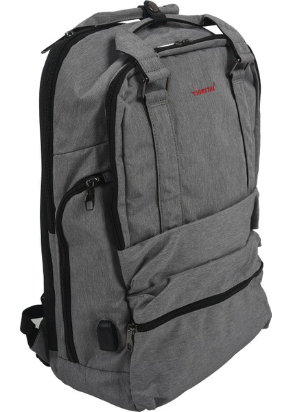 Tigernu Büyük Kapasiteli 15.6 Inç Dizüstü Sırt Çantası USB Şarj Aleti Bilgisayar Çantası Sırt Çantaları Erkekler Iş Rahat Sırt Çantası Gri (Yurt Dışından) fırsatları