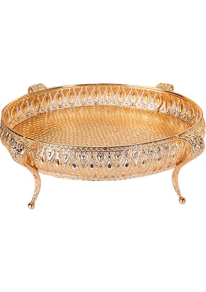Организаторы,4x Ev Yemek Tepsisi Yaratıcı Vintage Meyve Tabağı Masa Aperatif Demir Saklama Kutusu Oval Tepsi Altın Meyve Sepeti Masa Dekoru (Yurt Dışından)