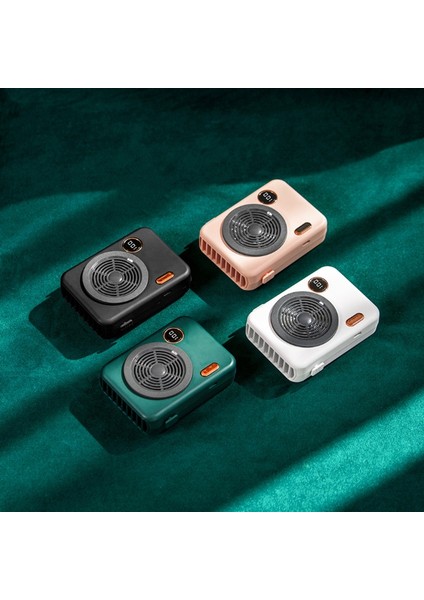 Taşınabilir Asılı Boyun Fanı Mini Elektrikli Soğutma Bel Hava Soğutucu Tembel Siyah (Yurt Dışından)