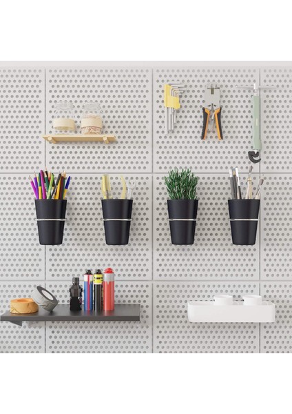 6 Takım Pegboard Kancaları, Pegboard Bardaklarıyla Halka Tarzı Pegboard Kutuları, Pegboard Bardak Tutucu Aksesuarları (Yurt Dışından)