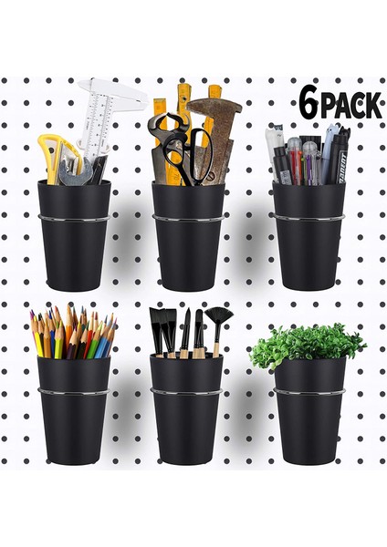 6 Takım Pegboard Kancaları, Pegboard Bardaklarıyla Halka Tarzı Pegboard Kutuları, Pegboard Bardak Tutucu Aksesuarları (Yurt Dışından)