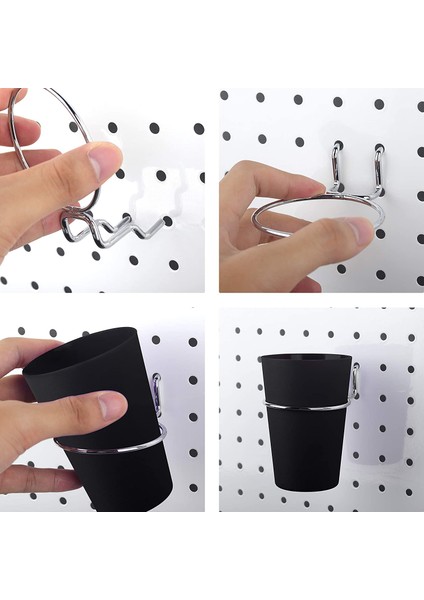6 Takım Pegboard Kancaları, Pegboard Bardaklarıyla Halka Tarzı Pegboard Kutuları, Pegboard Bardak Tutucu Aksesuarları (Yurt Dışından)