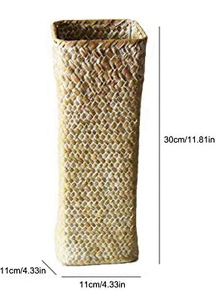2x Rattan Çiçek Vazo Bambu Sepetleri Dekorasyon Vazolar Çiçek Meyve Sepeti Çiçek Vazo Ev Dekor Için Uzun Vazolar Kahverengi (Yurt Dışından) indirimleri
