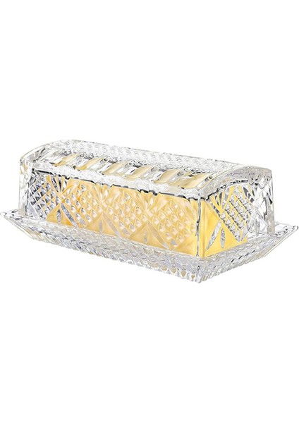 Tezgah Tereyağı Tutucu Için Cam Tereyağı Tabağı Şeffaf Tereyağı Kaleci Konteyner Plaka Kapaklı Kaleci Tutucu Servis Peyniri (Yurt Dışından)