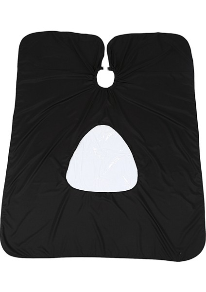 Saç Kesme Pelerini Salon Kuaförlük Kuaför Şeffaf Görünür Saç Kesimi Bezi Görüntüleme Penceresi Berber Bezi (Siyah) (Yurt Dışından)