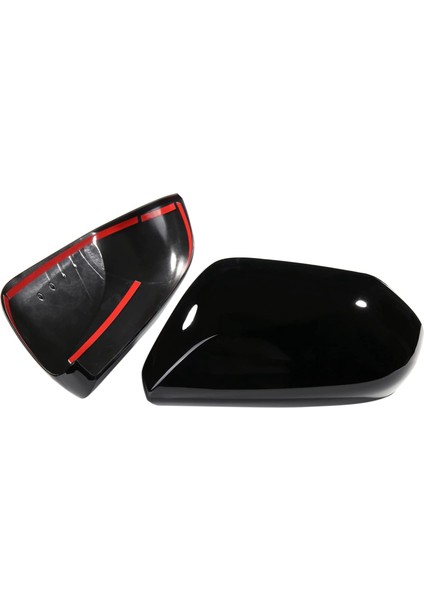 Parlak Siyah Dikiz Aynası Kılıfı Yan Kanat Aynası 2018 2019 2020 2021 ile Uyumlu (Yurt Dışından)