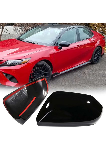 Parlak Siyah Dikiz Aynası Kılıfı Yan Kanat Aynası 2018 2019 2020 2021 ile Uyumlu (Yurt Dışından) modelleri