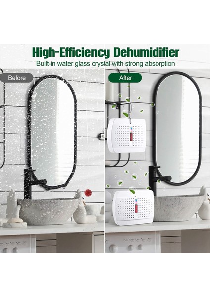Şarj Edilebilir Küçük Nem Alma Cihazı, Yatak Odası, Gardırop ve Kitaplık Için Yüksek Verimli Nem Emici, Ab Tak, 2 Adet (Yurt Dışından) modelleri