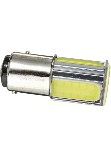 4 x 1157 BAY15D Cob LED Araç Park Lambası Fren Lambası Yanıp Sönen Kuyruk Lambası Dc 12V Beyaz (Yurt Dışından)