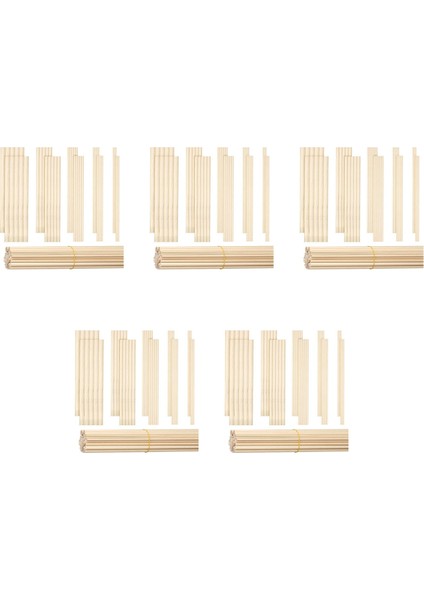 500 Parça Dübel Çubukları Ahşap Dübel Çubuk Craft Wood1/8,3/16,1/4,5/16,3/8x6 Inç Çubukları Crafting Dıy Düğün Şerit Değnek (Yurt Dışından)