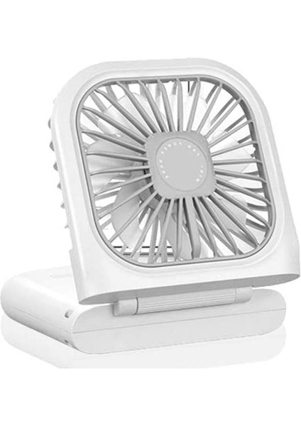 Mini-Taşınabilir-Kişisel-Fan, 3 Hız Ayarlanabilir, Katlanabilir Şarj Edilebilir El Tipi Küçük USB Boyun Fanı Sessiz (Beyaz) (Yurt Dışından)