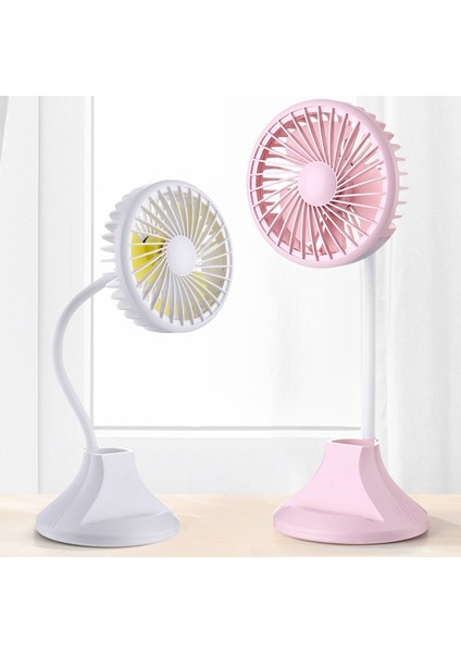 USB Şarj Edilebilir Masaüstü Masa Lambası Fan Öğrenci Öğrenme Çok Fonksiyonlu Kalem Tutucu Masa Ev Ofis Için En Iyi Hediye Pembe (Yurt Dışından) modelleri