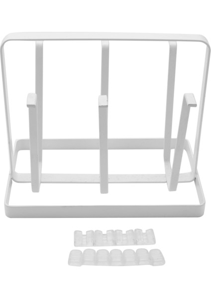 Metal Çelik Kupa Tutucu Askı Mutfak Standı Organizatör Drinkware Kurutma Rafı 6 Kanca Beyaz (Yurt Dışından)