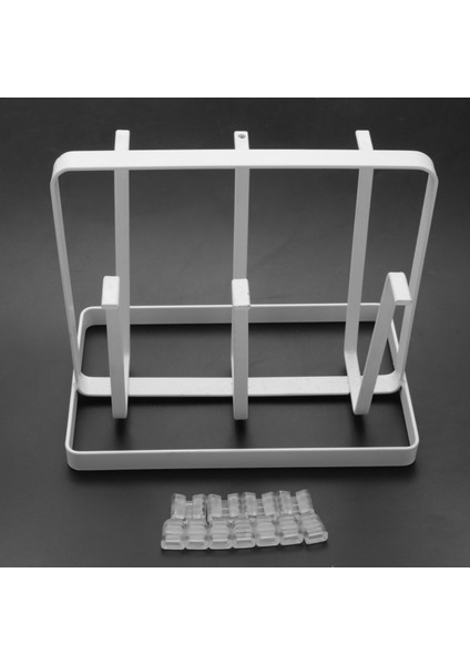 Metal Çelik Kupa Tutucu Askı Mutfak Standı Organizatör Drinkware Kurutma Rafı 6 Kanca Beyaz (Yurt Dışından) fiyatları