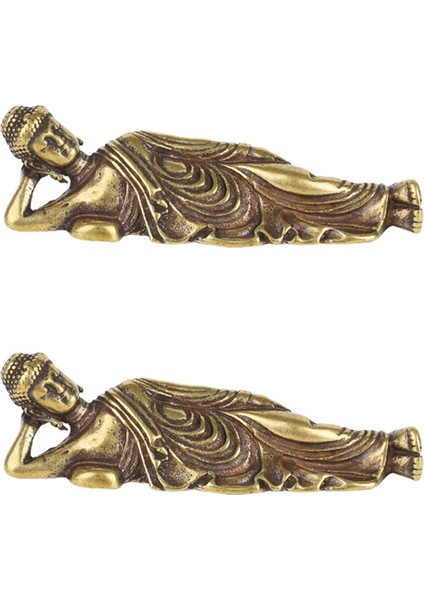 2x Mini Retro Altın Yalan Amitabha Buda Heykeli Buda Heykel Figürleri Bakır Saf Pirinç Ev Dekorasyon Buda (Yurt Dışından)