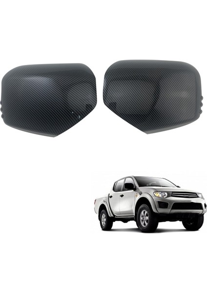 Araba Karbon Fiber Dikiz Yan Cam Ayna Kapağı Trim Çerçeve Yan Ayna Kapakları ile Uyumlu L200 Triton 2006-2014 (Yurt Dışından) fiyatları
