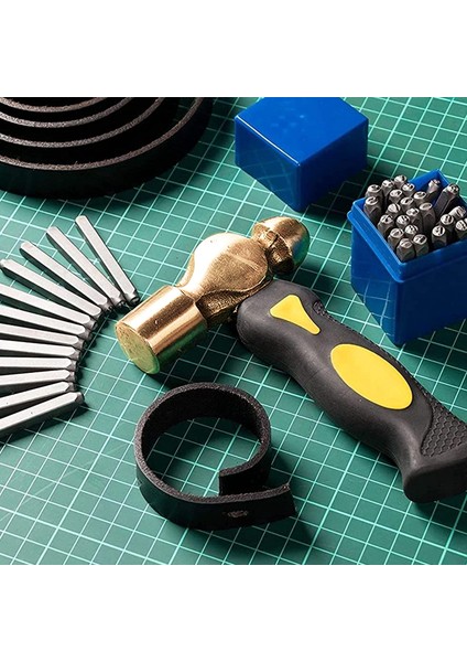 1lb Pirinç Metal Damgalama Çekiç Çift Yüz Çekiç Kafaları Pirinç Çekiç Demir Örs ile Dıy El Sanatları Sanat Takı Yapımı Için (Yurt Dışından)