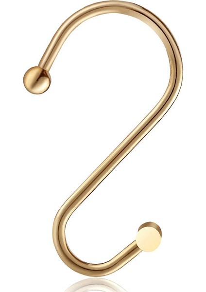 24X Duş Perdesi Kanca Halkaları, Pirinç Dekoratif Duş Perdesi Halkaları Banyo Duş Çubuğu, Duş Kancaları T Şekilli (Yurt Dışından) fırsatları