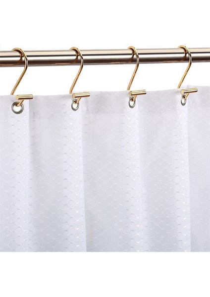 24X Duş Perdesi Kanca Halkaları, Pirinç Dekoratif Duş Perdesi Halkaları Banyo Duş Çubuğu, Duş Kancaları T Şekilli (Yurt Dışından) indirimleri
