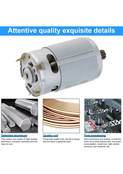 2x RS550 Dc Motor 8.2mm 14 Diş Dişli Mini Motor 21V 29800RPM Elektrikli Testere Motoru Pistonlu Şarj Edilebilir El Testere (Yurt Dışından)
