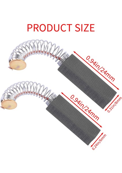 Karbon Fırça Kömür (5 Çift) 6 x 8 x 24 mm Elektrik Motoru (Yurt Dışından) fiyatları