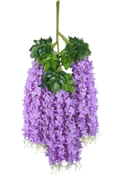 16PCS Yapay Wisteria Asılı Çiçekler Çelenk Wisteria Yapay Çiçekler Düğün Süslemeleri Için Bahçe (Mor) (Yurt Dışından)