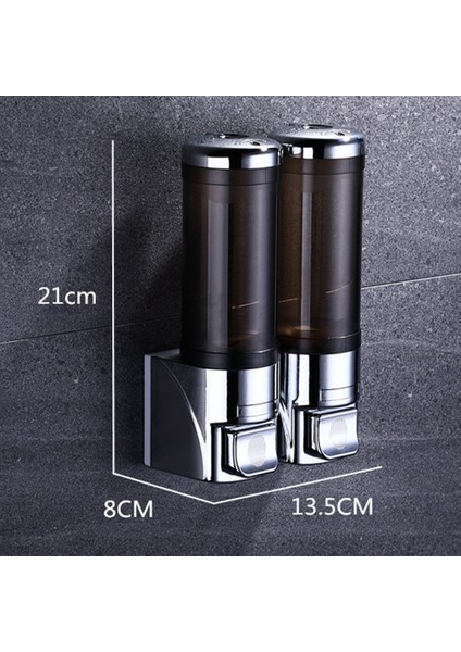 Yapışkanlı Sabunluk 300 ml Matkapsız Duvara Montaj, Mutfak Banyolar Için Manuel Dağıtıcı Şampuan Duş (Yurt Dışından)