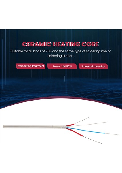 5 Adet A1322 Seramik Isıtıcı Lehimleme Istasyonu Yedek Isıtma Elemanları 24V 50W Saike 936/898D/852D/909D/8586D (Yurt Dışından)