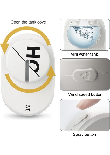 Püskürtme Asılı Boyun Fan Nemlendirici Taşınabilir USB Şarj Edilebilir Soğutma Eller Serbest Mini Klip Bel Hava Soğutucu (Yurt Dışından) indirimleri