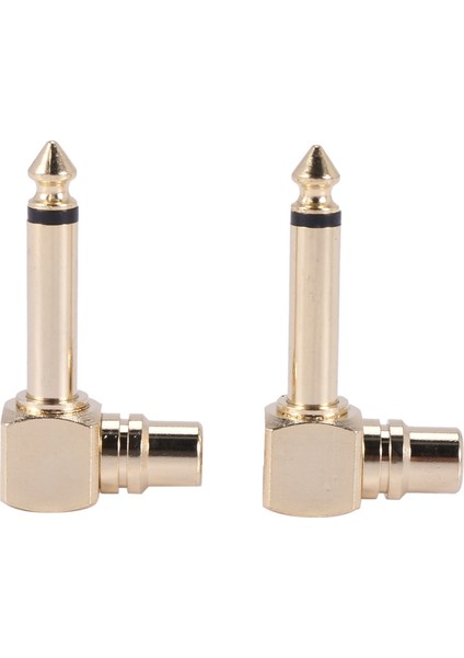 6-Pack Rca Dişi Jack - 1/4 Inç Mono Erkek Fiş Sağ Açı Ses Adaptörü, Altın (Yurt Dışından)