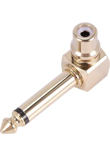 6-Pack Rca Dişi Jack - 1/4 Inç Mono Erkek Fiş Sağ Açı Ses Adaptörü, Altın (Yurt Dışından)