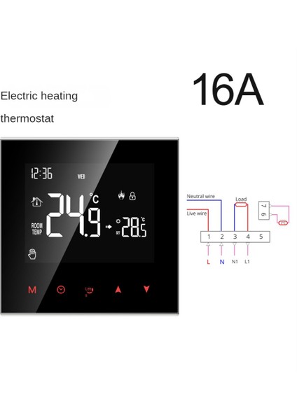 Многоцелевые Наборы,wifi Akıllı Termostat LCD Dokunmatik Ekran NWT100-16A Elektrikli Isıtma Akıllı Termostat (Yurt Dışından)