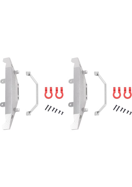 2x Metal Ön Tampon C14 C24 C24-1 1/16 Rc Araba Kamyon ve Paletli Yükseltme Parçaları Aksesuarları, Gümüş (Yurt Dışından)