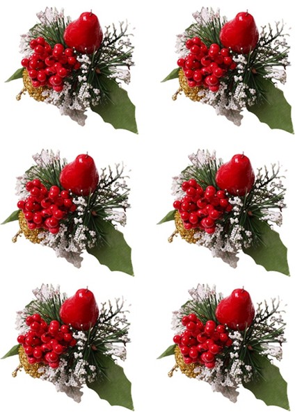Masa Örtüsü Halkası Peçete Halkası Noel Masa Dekorasyonu Noel Ping Bir Meyve Peçete Tokası (Armut) (Yurt Dışından)