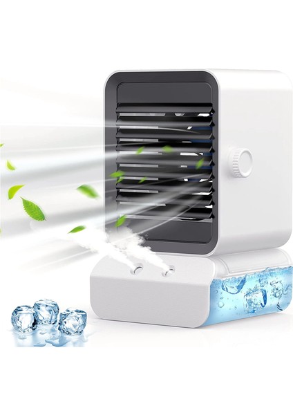 Mobil Klima Mini Soğutucu, Ev Ofis Için 7 Renkli Işıklı 4'ü 1 Arada Sessiz Soğutucu (Yurt Dışından) fiyatları