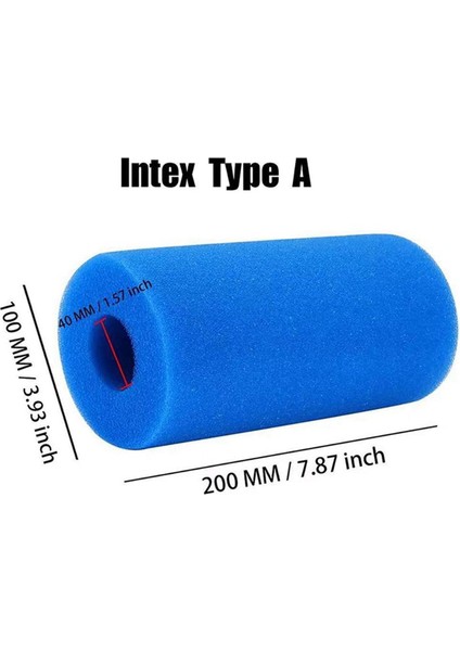 4 Adet Filtre Süngeri Sünger Intex Tip A Yeniden Kullanılabilir Yıkanabilir Yüzme Havuzu Akvaryum Filtresi Aksesuarları (Yurt Dışından)