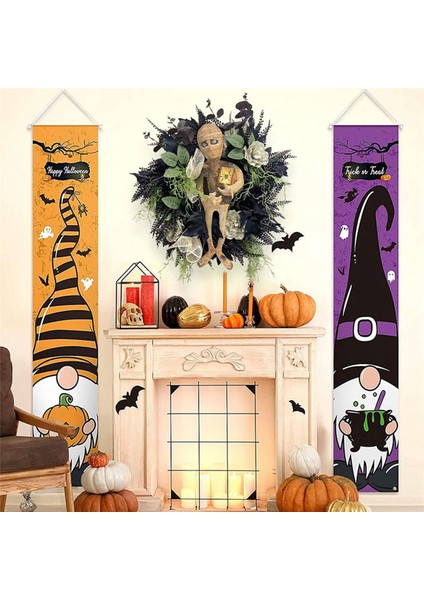 Cadılar Bayramı Mumya Çelenk Kapalı Açık Korku Duvar Asılı Ön Kapı Hoş Geldin Yazısı Sundurma Süslemeleri Ev Cadılar Bayramı Için (Yurt Dışından)