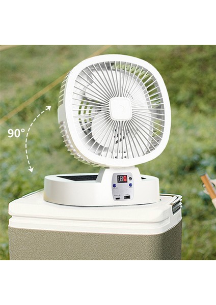 Açık Kamp Fanı Güneş Kablosuz Taşınabilir Masaüstü Elektrikli Uzaktan Kumanda ile 3 Hız Ventilador (Yurt Dışından) indirimleri