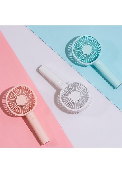 USB Mini Fan Şarj Edilebilir Taşınabilir El Tembel Geçici Seyahat Alışveriş Soğutma Ev Araba Hava Soğutucu-Beyaz (Yurt Dışından)